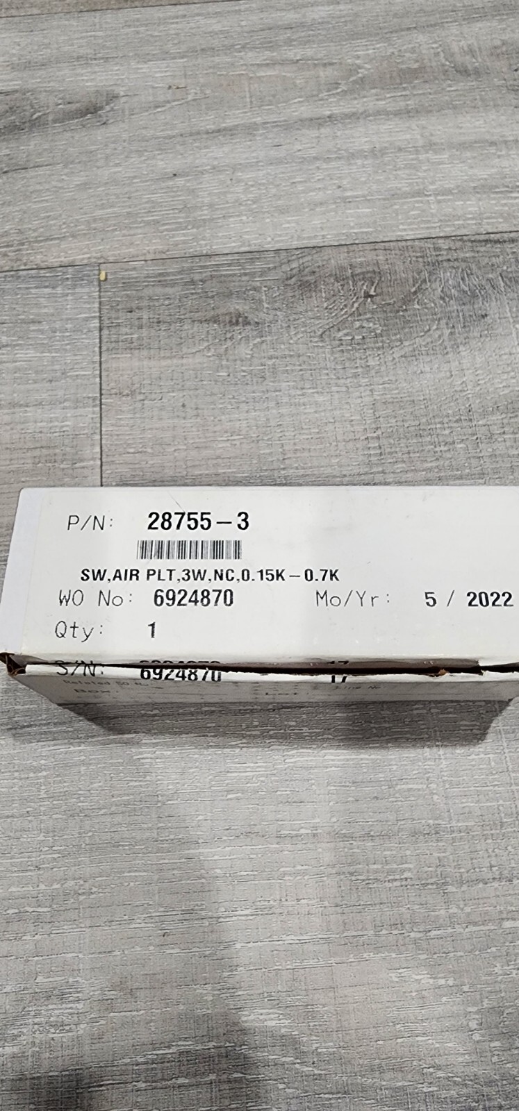 Haskel 28755-3 Air Pilot Switch