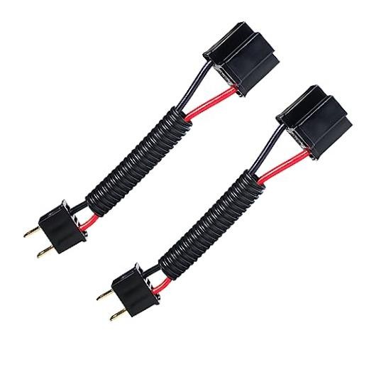 3 Prong to 2 Prong Wiring Harness Headlight Adapter, 2 Pack Female to Male,