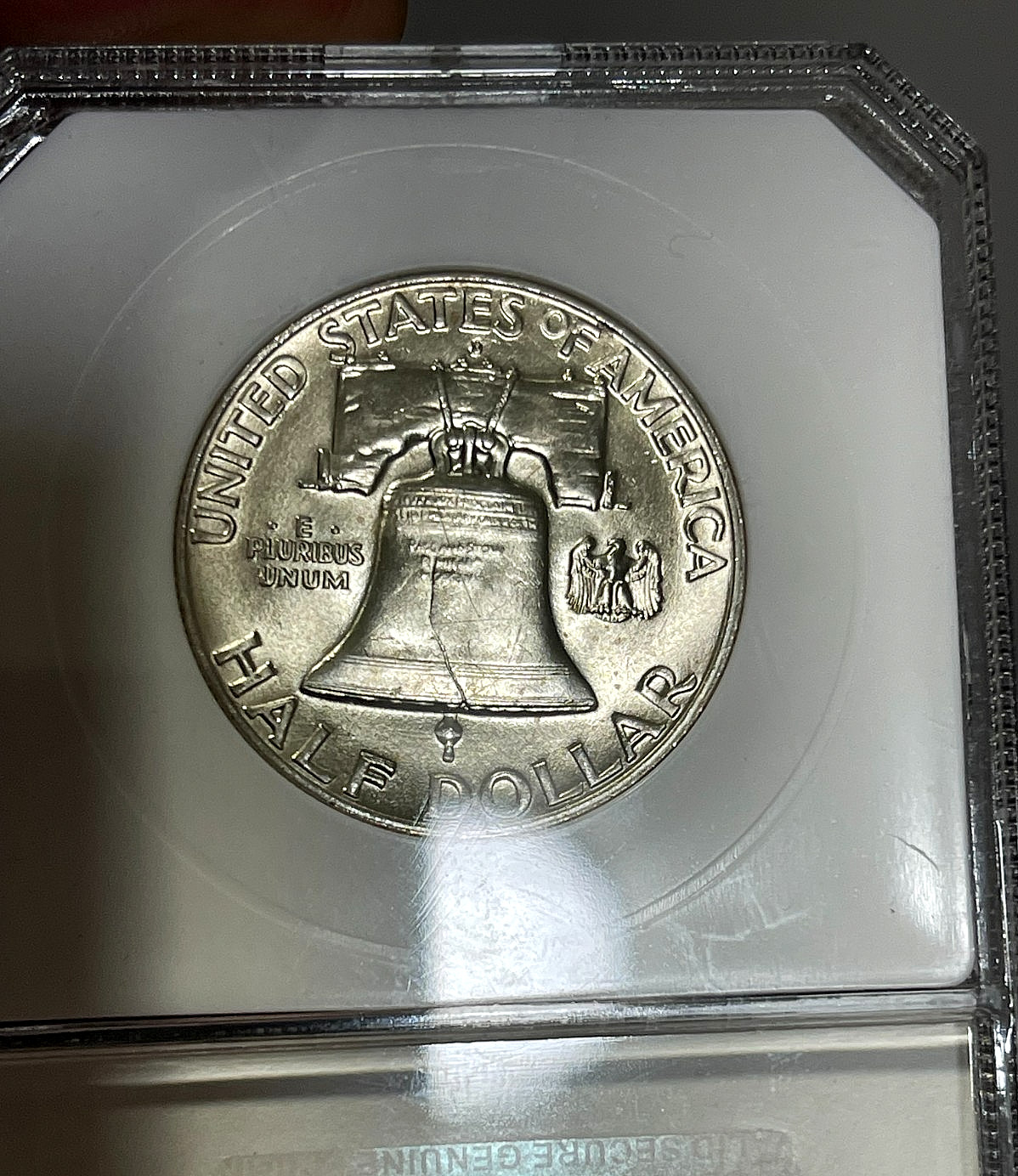 1959 D Franklin Half Dollar Slabbed High Grade Full Bell Lines