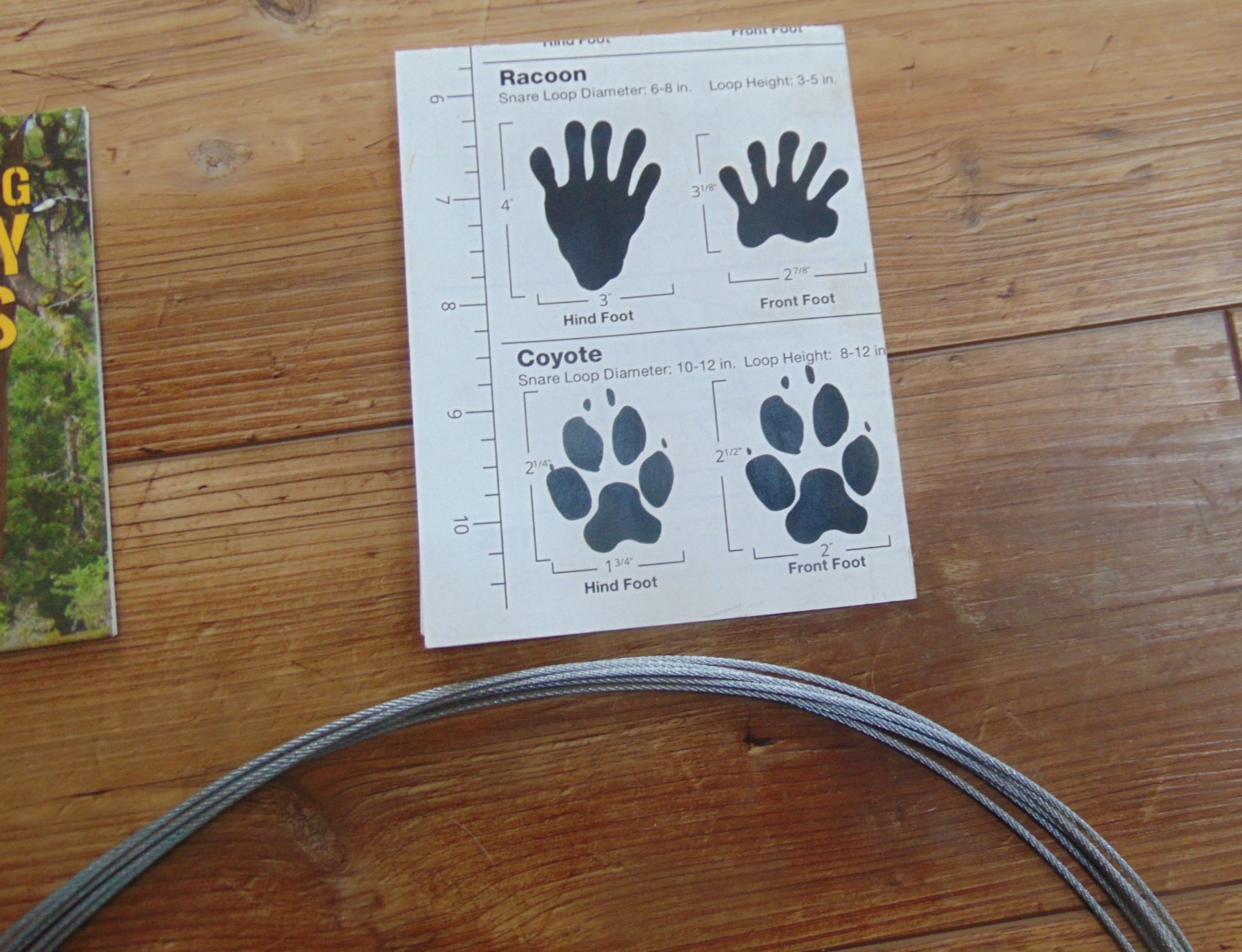 Trapping snare wire sets, support wire, trapping DVD set, free U.S. shipping