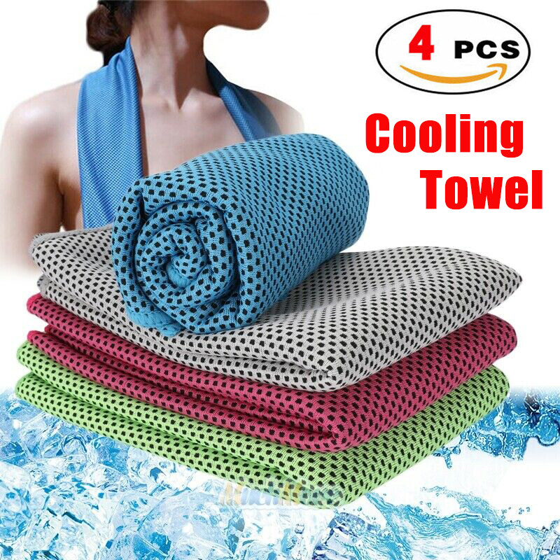 4 Pack Cooling Towel Ice Towel Neck Wrap For Sports Running Jogging Gym Chilly