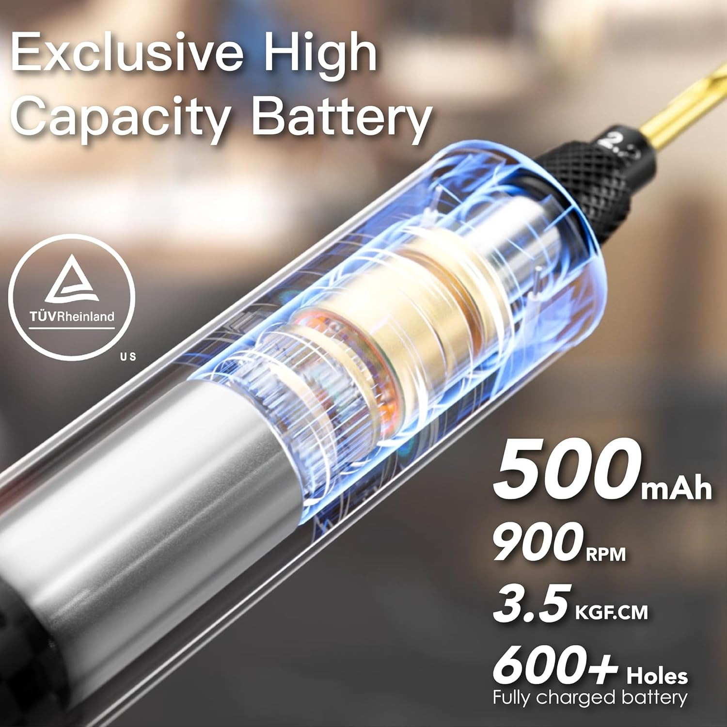 Mini Electric Drill, Smart Precision Hand Drill with OLED Display, 5-Speed, 900R