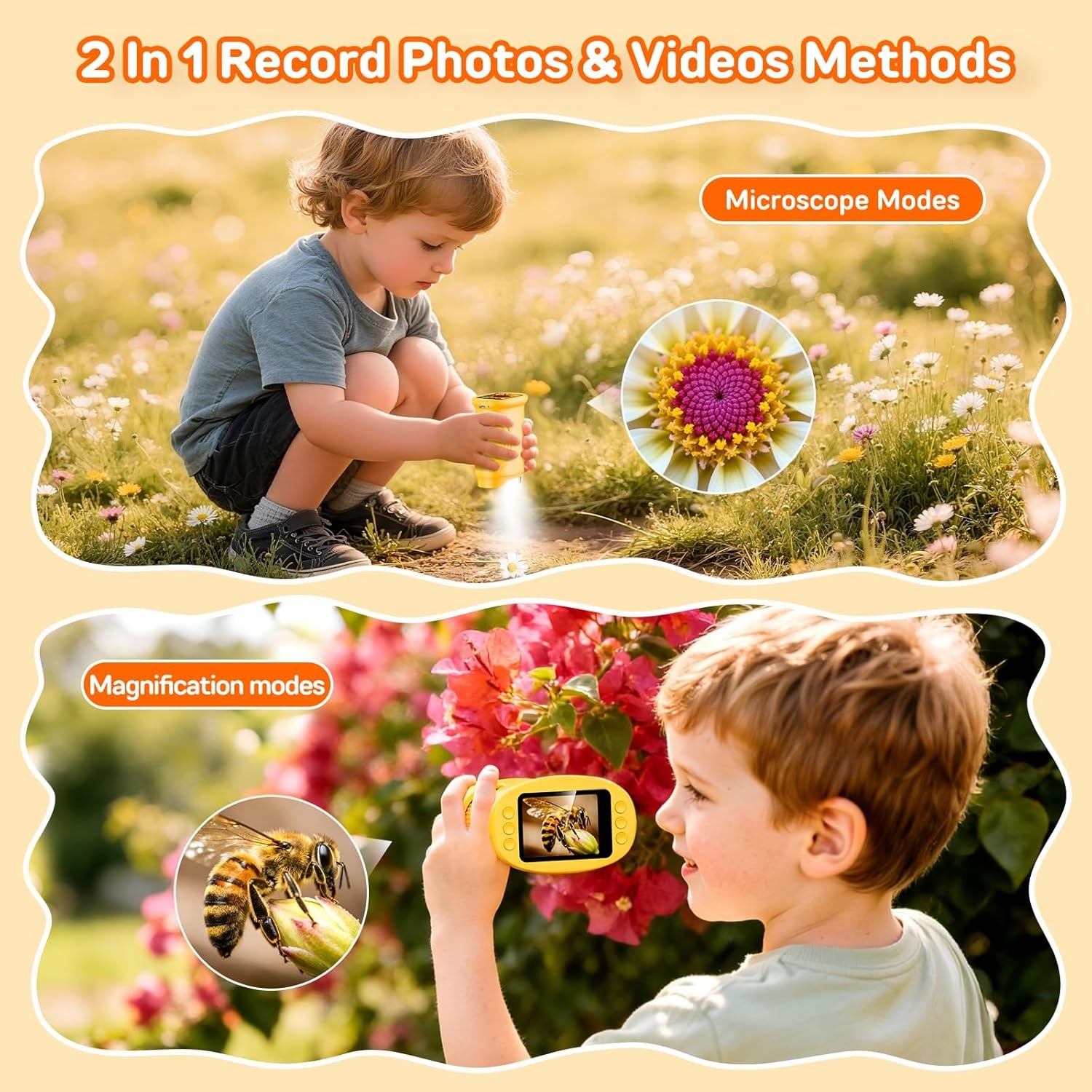 1000X Handheld Digital Microscope for Kids: Pocket Microscope with 2.0" IPS Scre