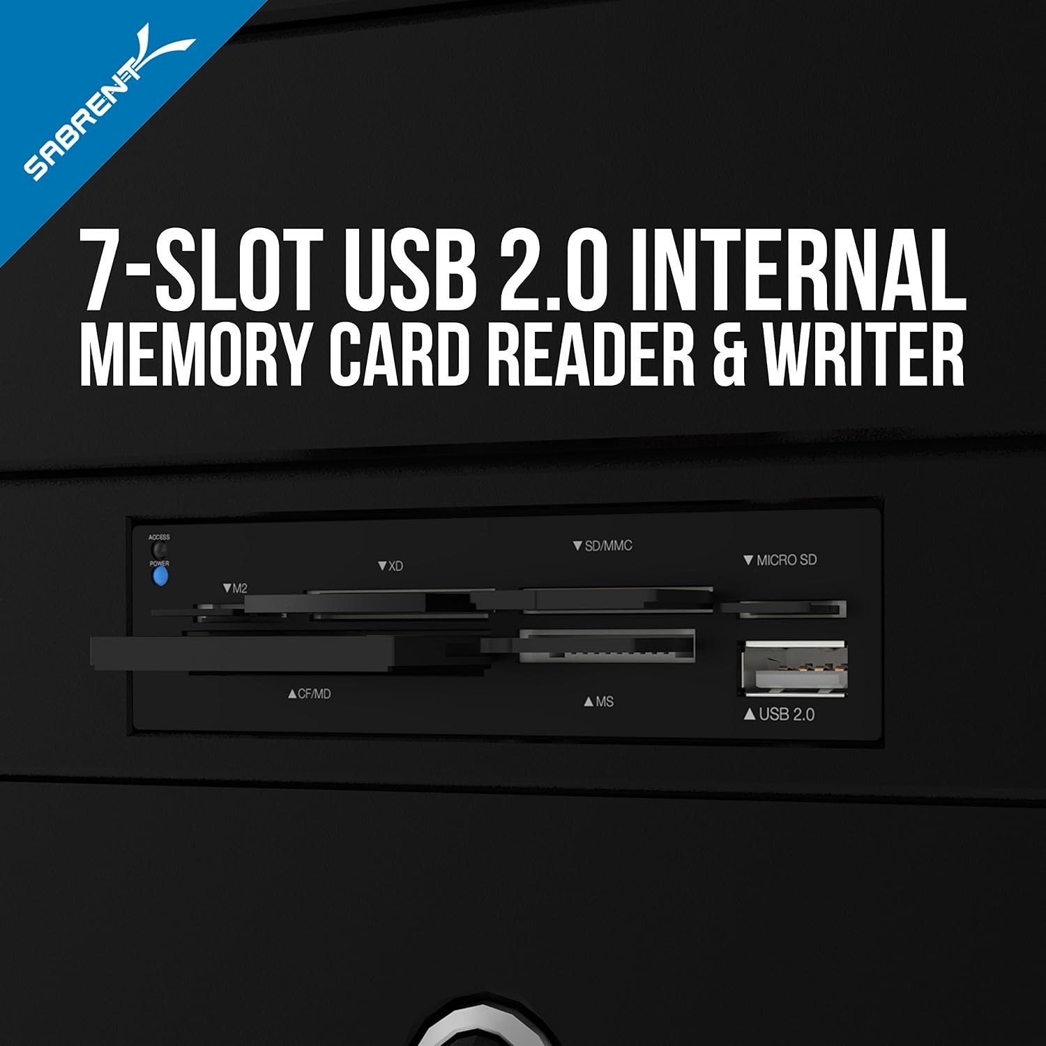 Stylish 74-in-1 Internal Card Reader with Fast Transfer for Windows/Mac Systems