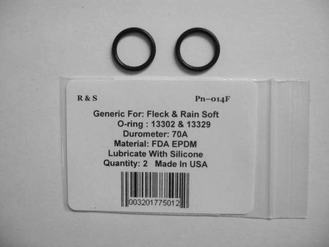 2 Fleck 13302 & Rainsoft 13329 o-rings / R&S 014F/ FDA EPDM Material.