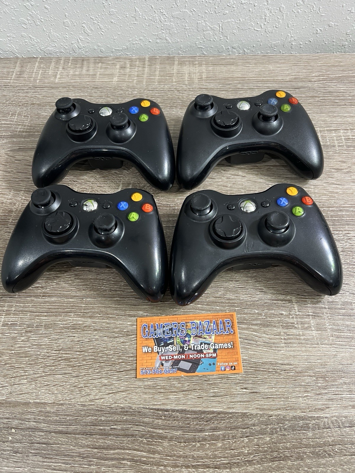 🎮 Official Microsoft Xbox 360 Black Wireless Controller! ~ Works! Authentic‼️