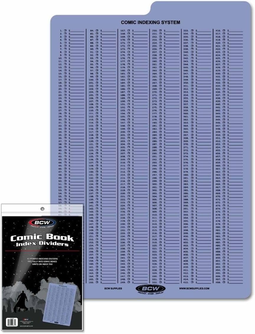 Comic Book Dividers with Tabs | Acid-Free Storage for Comics | Fits Comic Boxes,