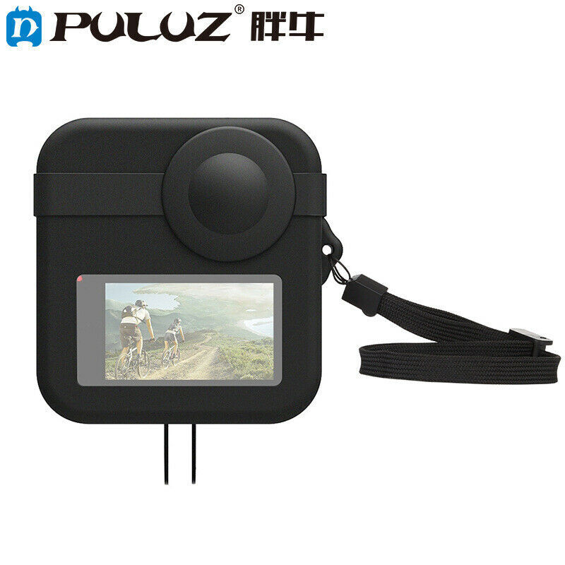 PULUZ For GoPro Max Dual Lens Caps Case + Body Silicone Protective Case Black