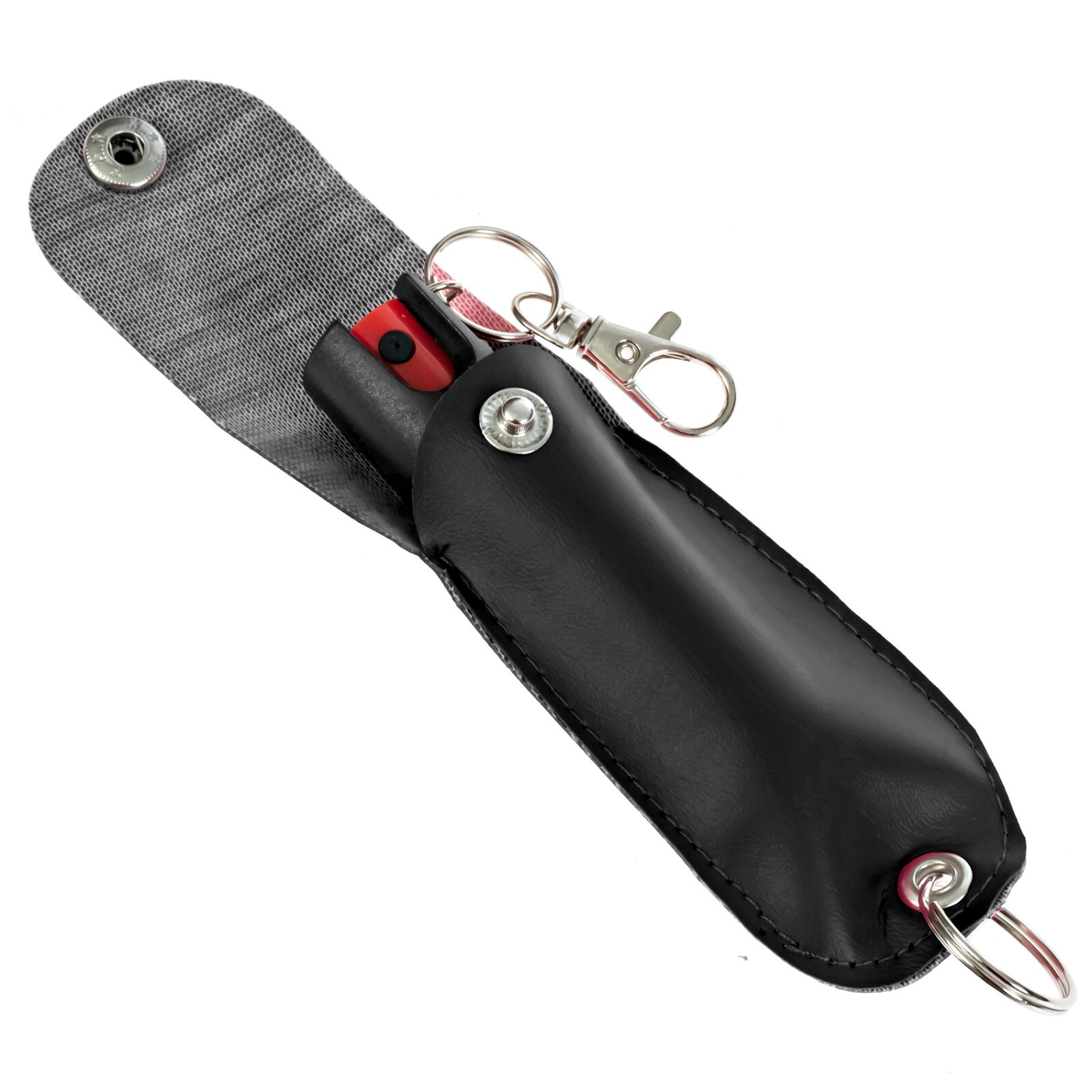 BURN Pepper Spray 1/2oz Self Defense Keychain Security Holster Black