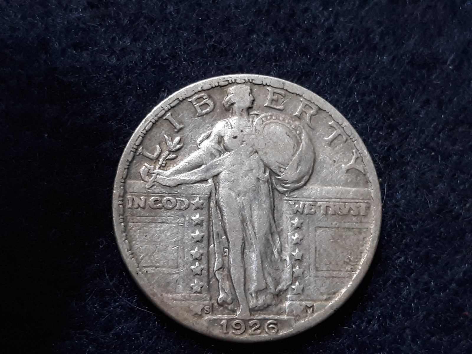 1926s Vf Standing liberty Quarter