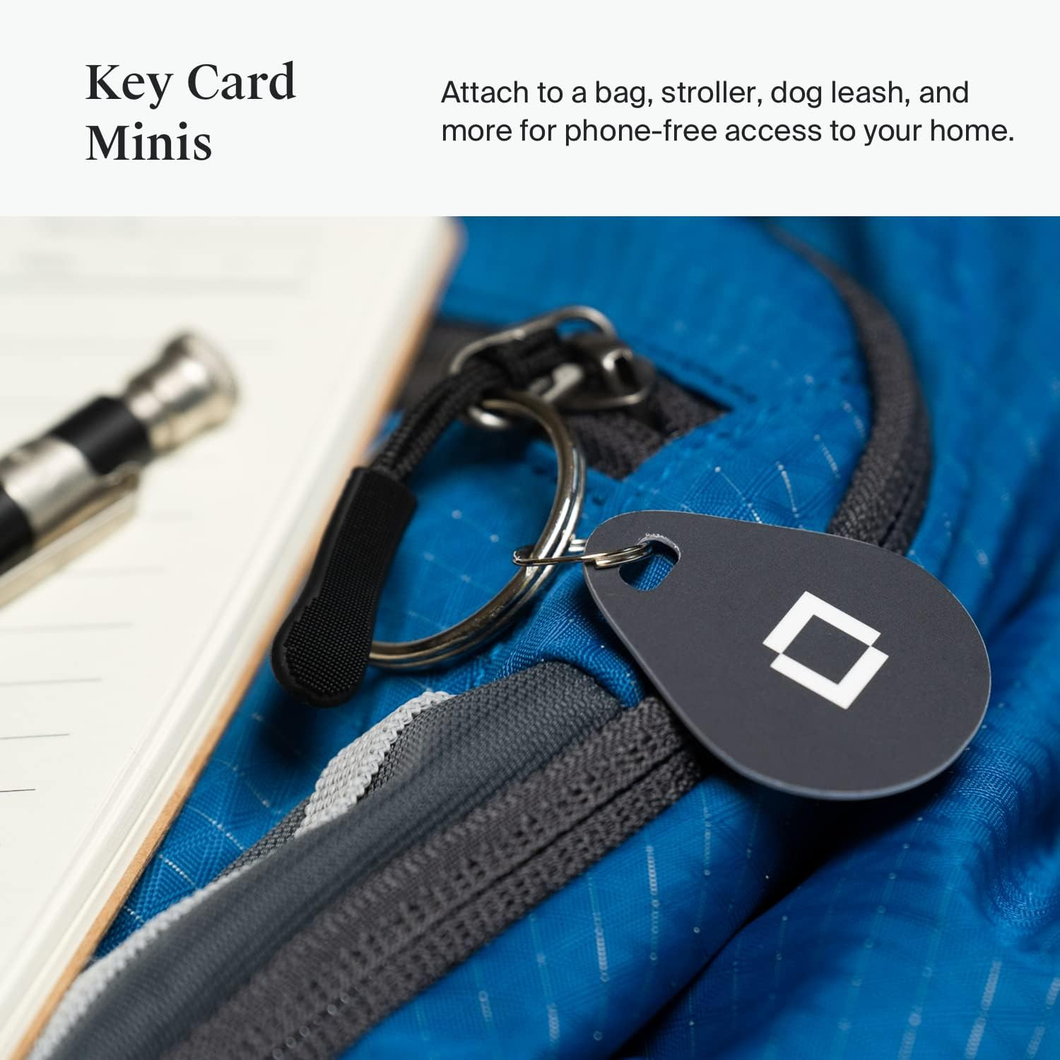 Key Fobs (4-Pack) - NFC Enabled - Compatible with Lock+ Smart Locks (Grey)