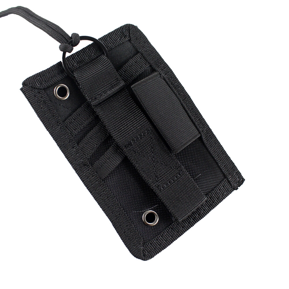 Tactical ID Card Holder with Neck Lanyard Organizer Hook&Loop Patch Badge Holder
