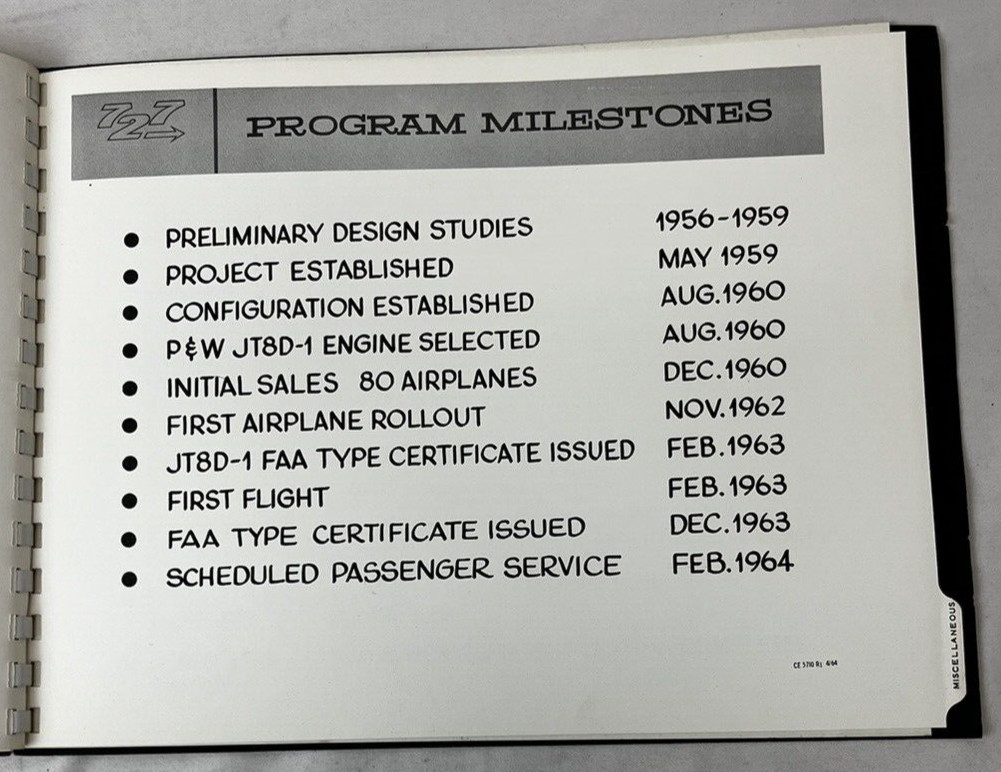 Boeing 727 General Description March 1965 Airplane Division D6-8535