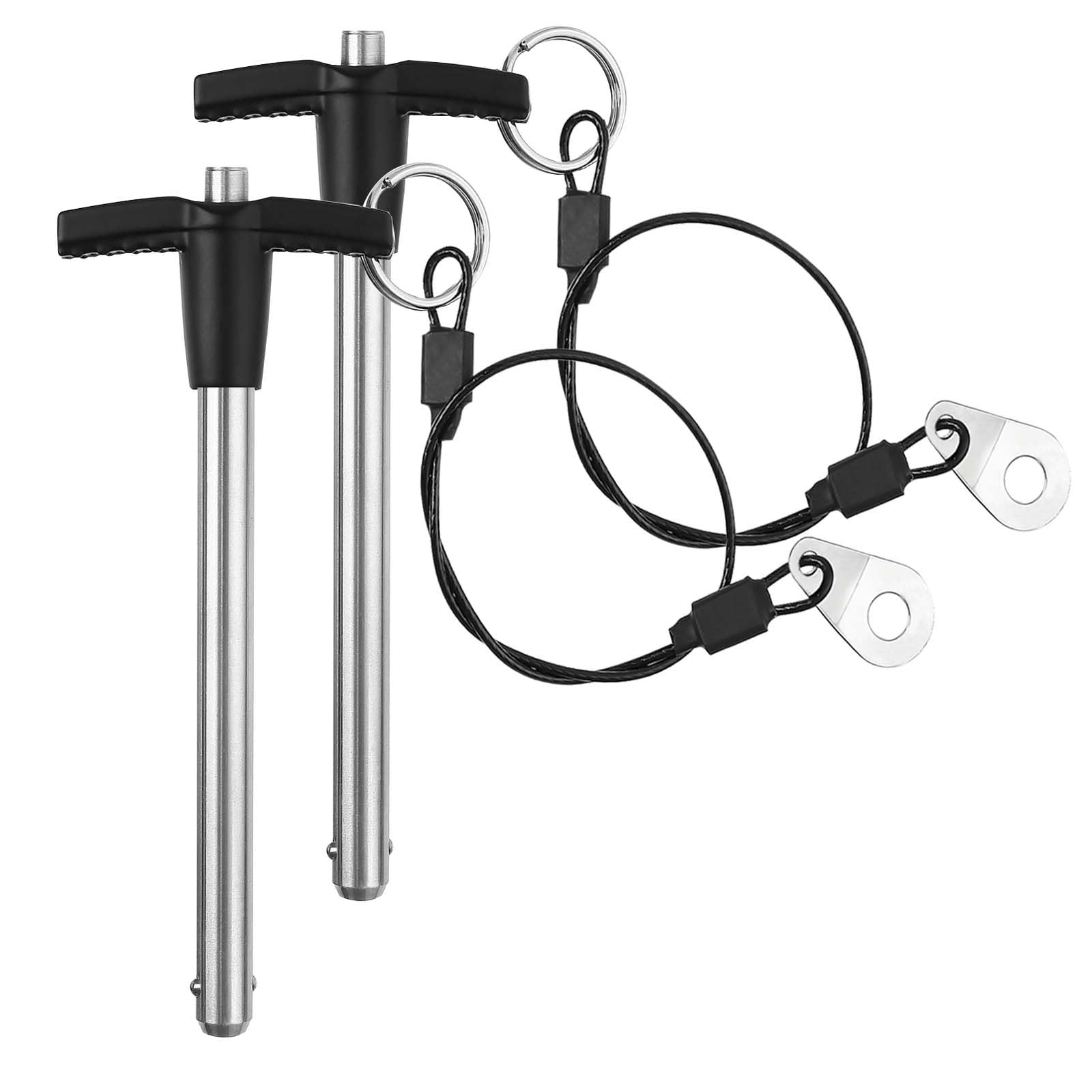 2 Pack T Handle Quick Release Pin 5/16 Inch Diameter Stainless Steel Ball Loc...
