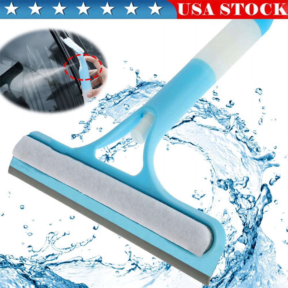 3 in 1 Window Cleaning Scraper, Cleaner Window Squeegee with Sprayer for Car USA
