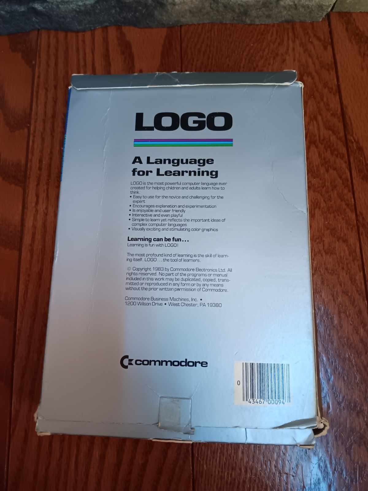 Commodre 64 LOGO Language For Learning Tested/Works Box Damage