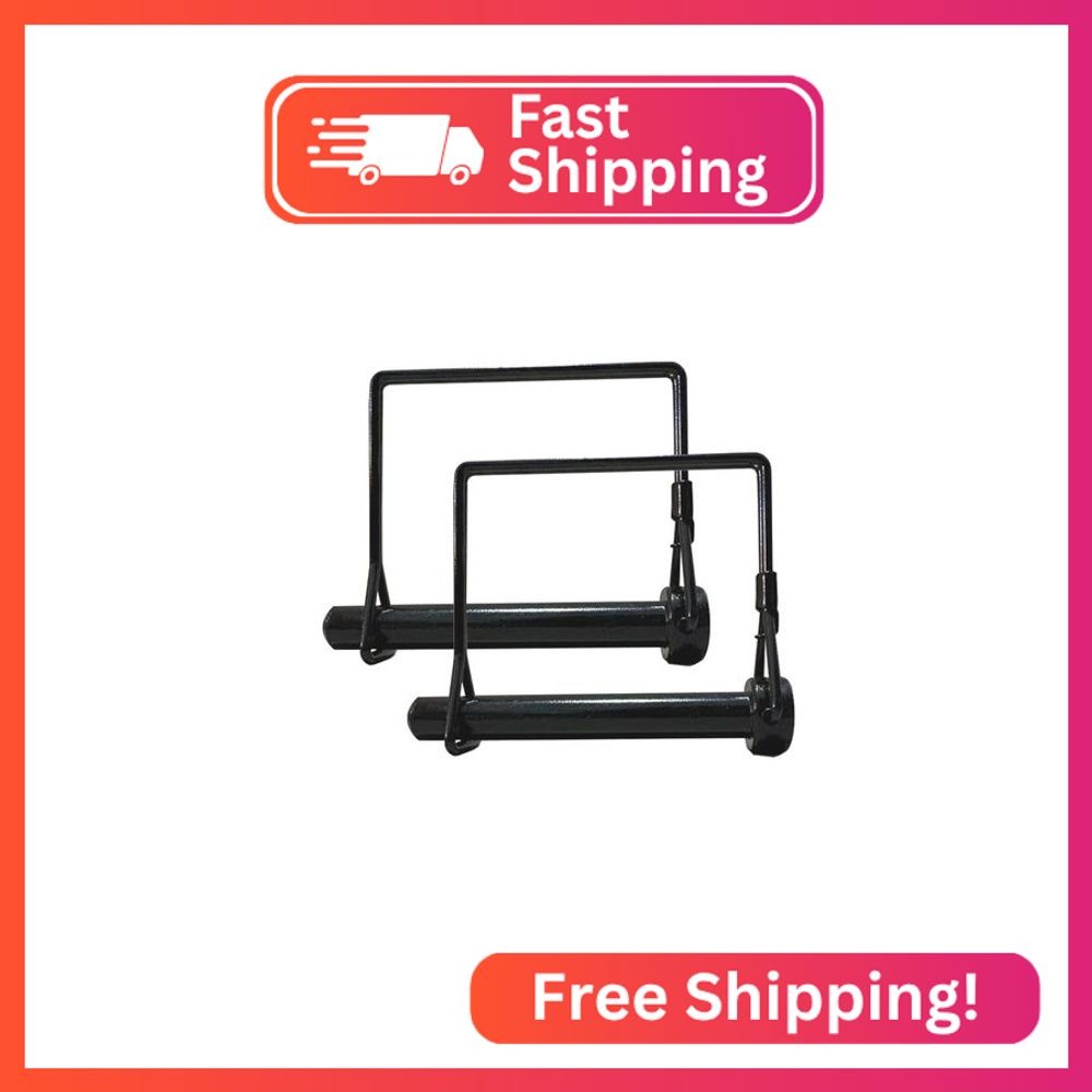 Truleego 2 Pack 3/8 x 2-3/4 Trailer Hitch Pin Heavy-Duty Black Zinc Steel Hitch