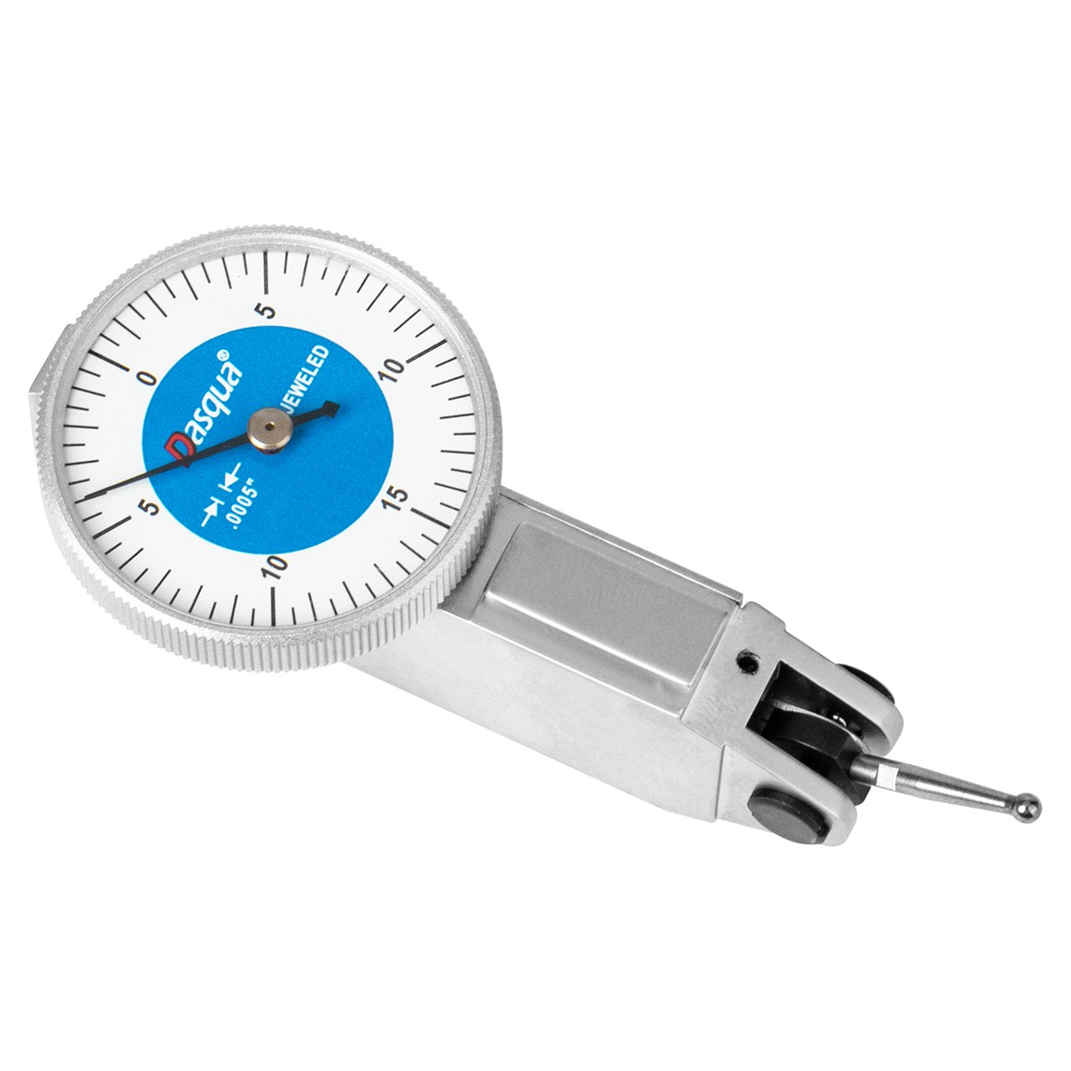 DASQUA 0.03" DIAL TEST INDICATOR WITH 1.18" DIAMETER WHITE FACE (5610-0165)