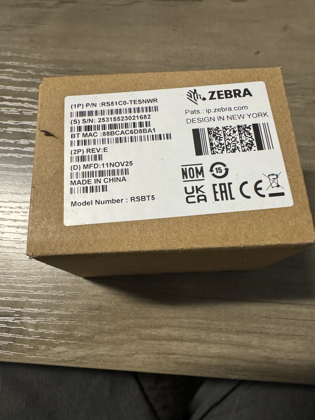 🚨“New” Zebra RS5100/RSBT5 Finger scanner RS51C0-TESNWR - Battery Included🔥😱