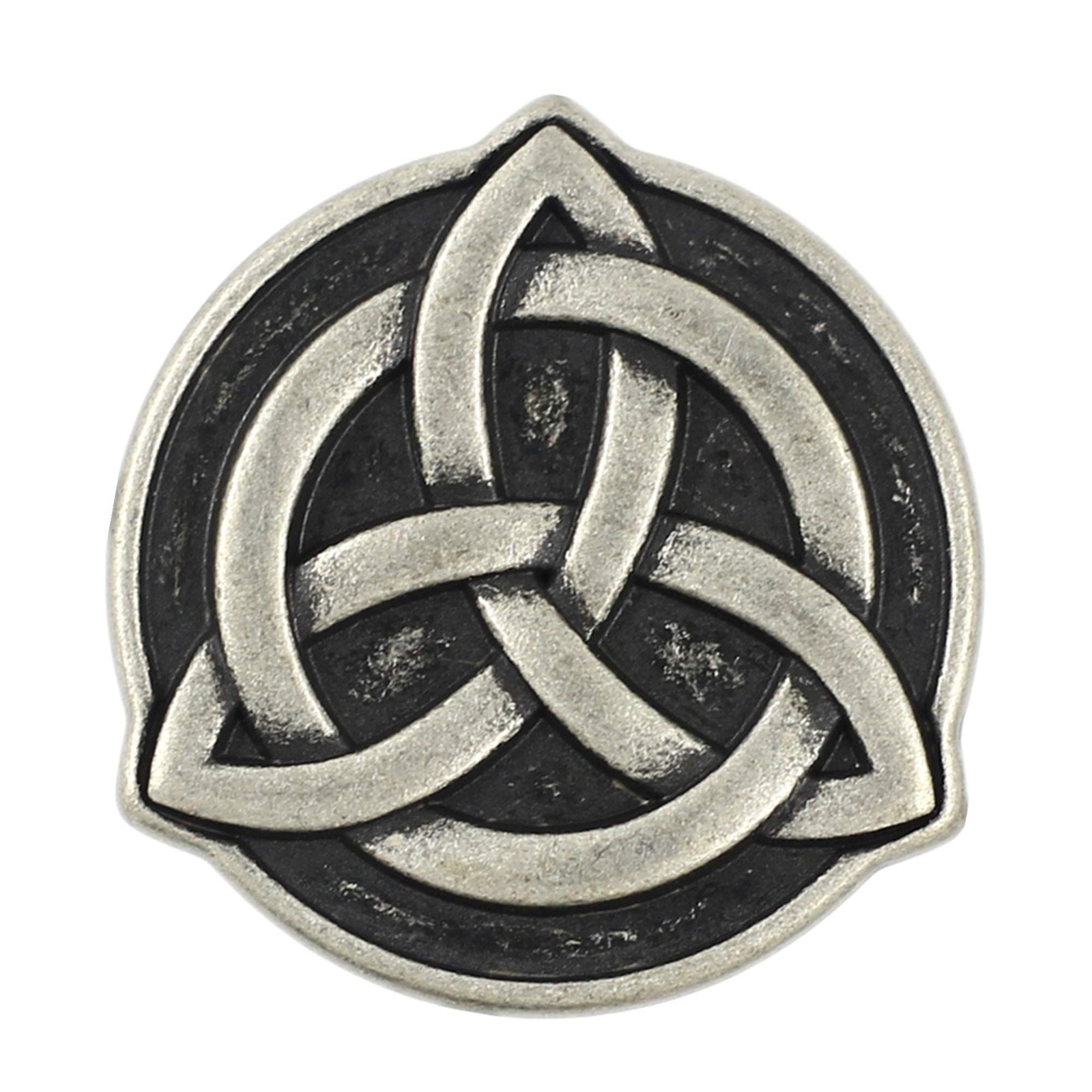 10 Pieces Celtic Trinity Knot Metal Shank Buttons. 22mm (7/8 inch) (Antique S...