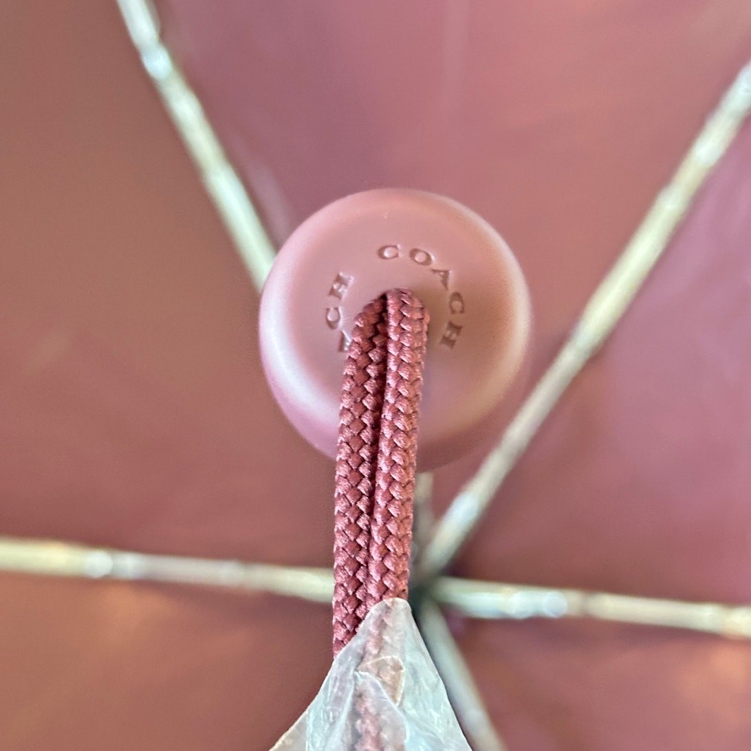 Coach Uv Protection Mini Umbrella With Cherry Print
