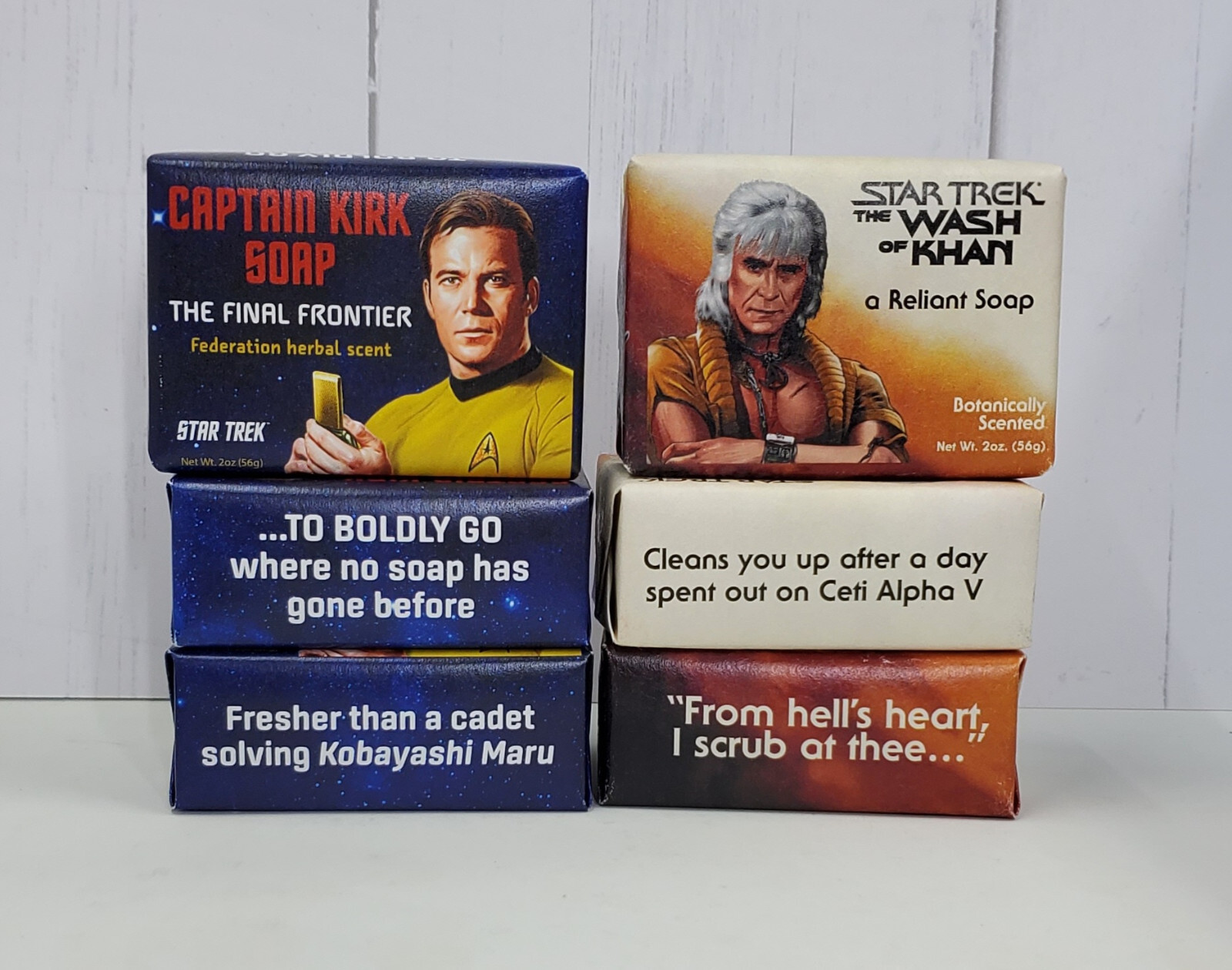 Star Trek Soap Wrath Of Khan Twin Pack Kirk & Khan Scented Hand Soap