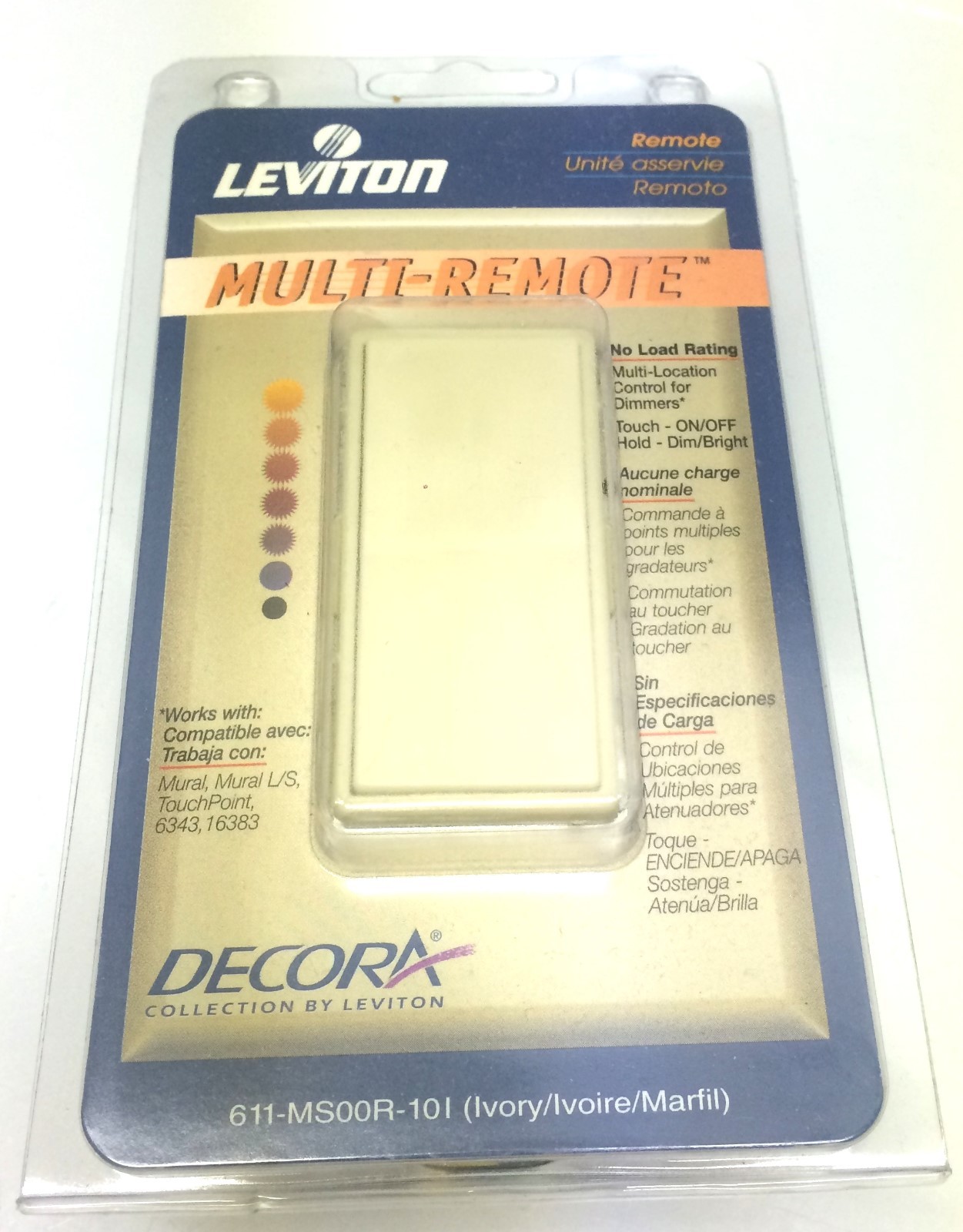 Leviton Decora Multi-Remote Light Dimmer Switch Ivory - MS00R-10I