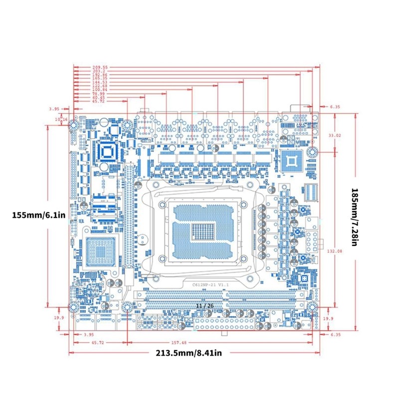Two DDR4 Industrial Board 10 SATAs RAIDs Support 6x2.5GbE Servers Routers Build
