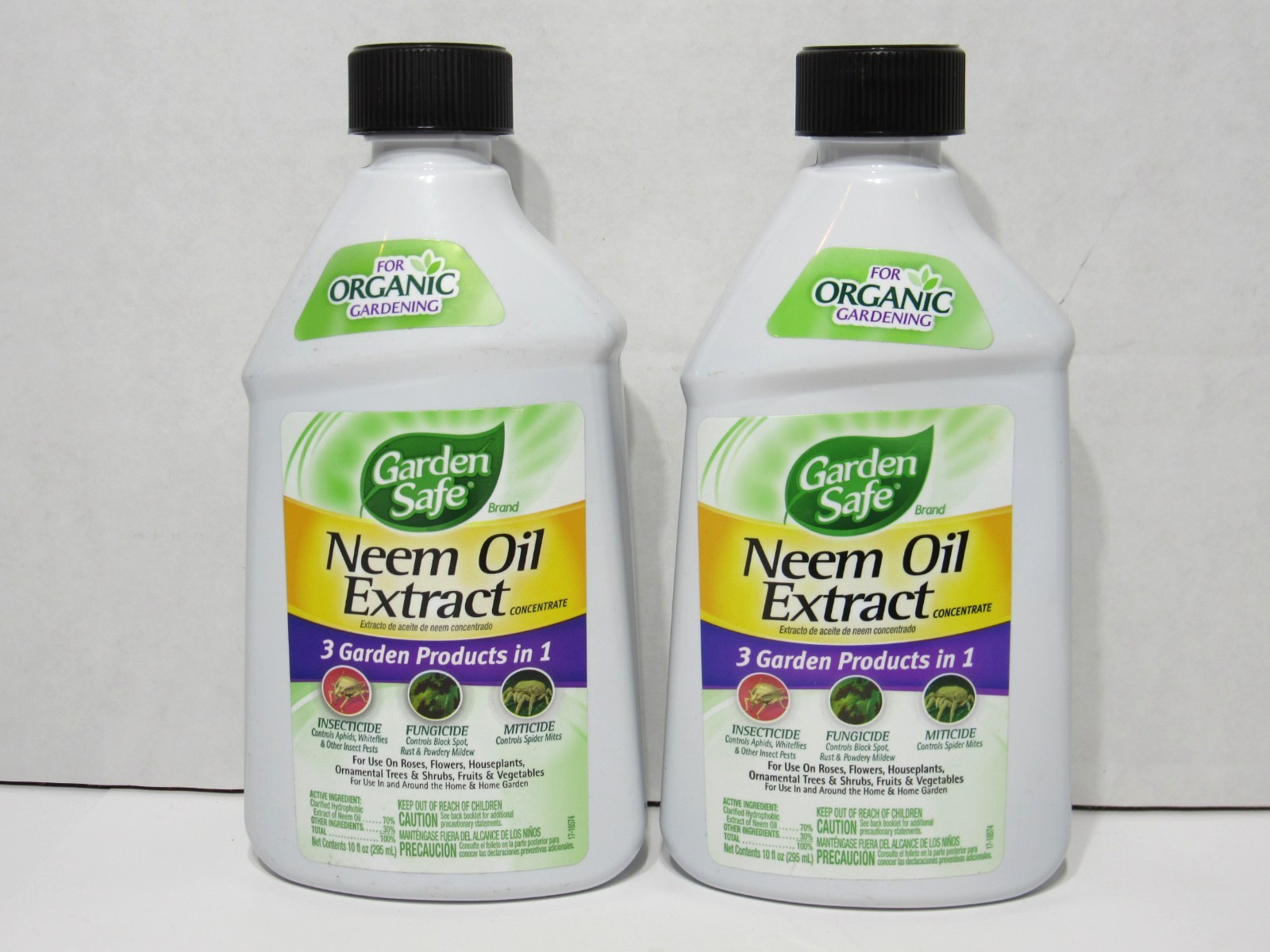 2 Pack - Organic Garden Safe Neem Oil Extract Concentrate 10 Oz Insecticide
