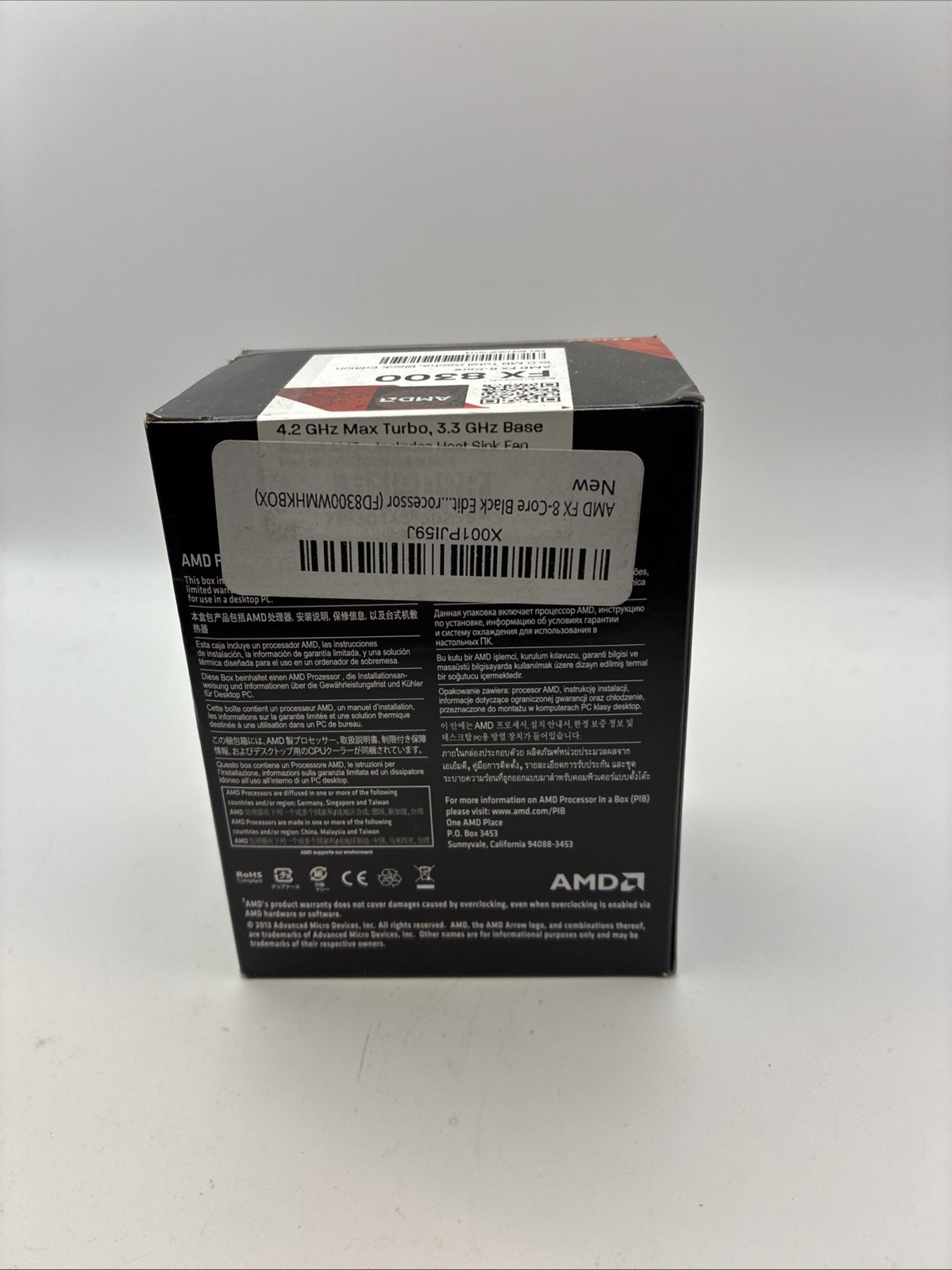 AMD FX 8-Core Black Edition FX-8300 3.3 GHz Processor (FD8300WMHKBOX)