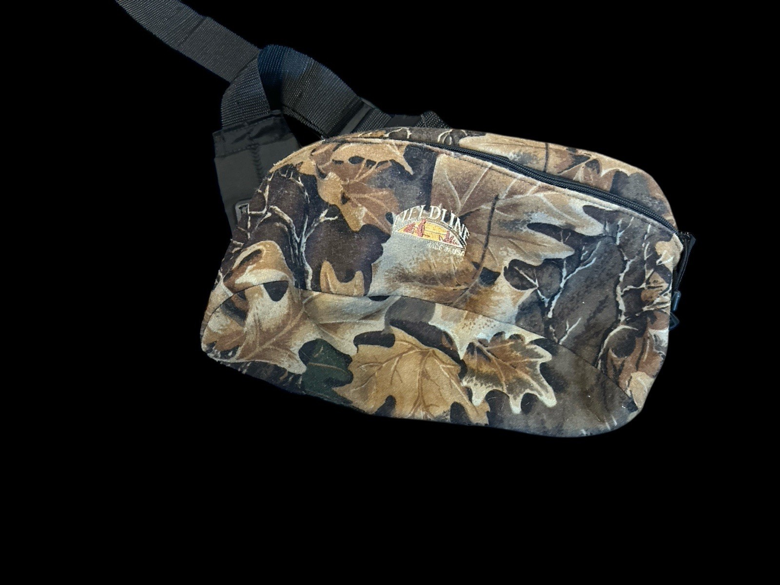 Vintage Fieldline Real Tree Camo Fanny Pack Waist Belt Bag Hunting Made in USA