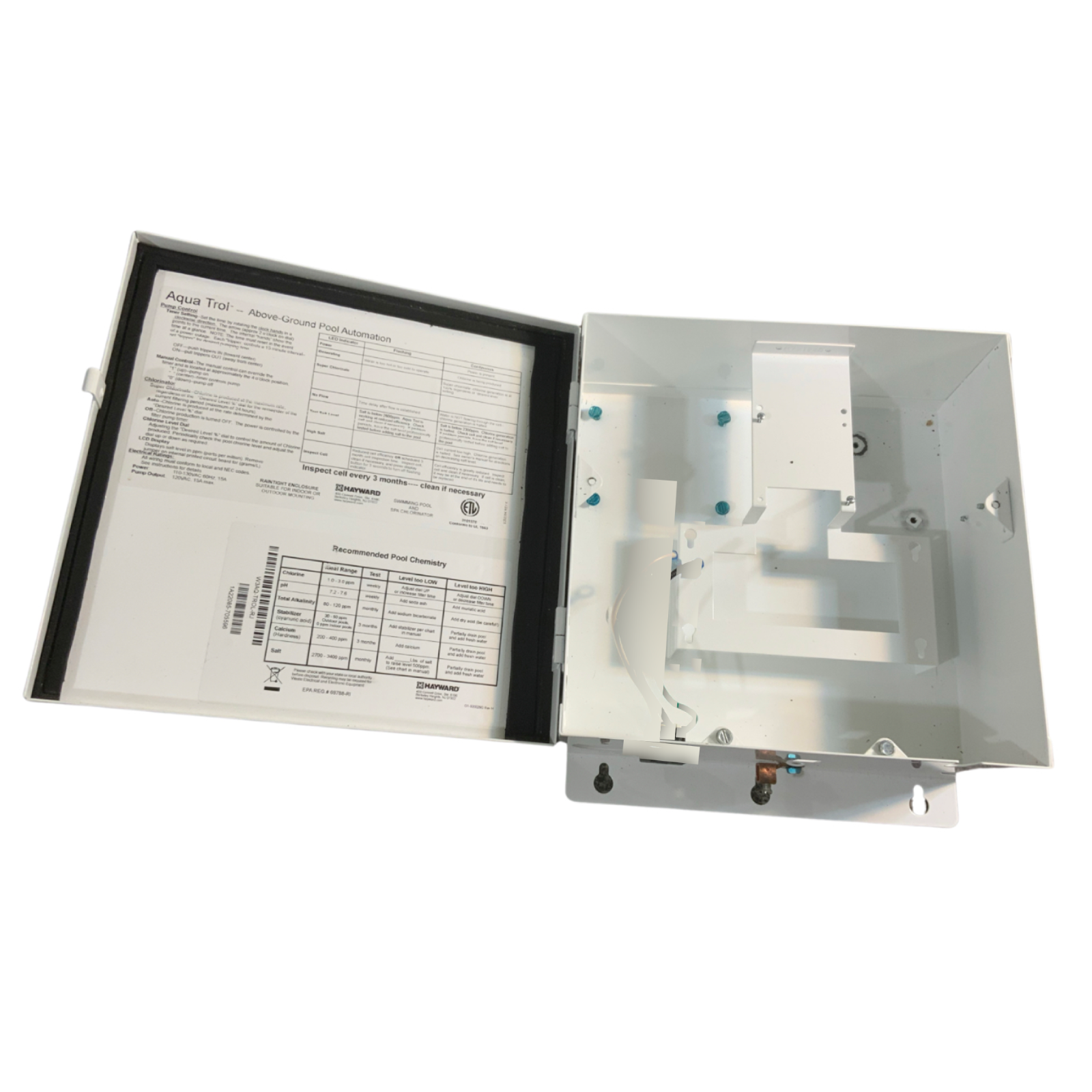 Hayward control panel AquaTrol aquarite chlorinator Bare Panel Box Shell Cabinet