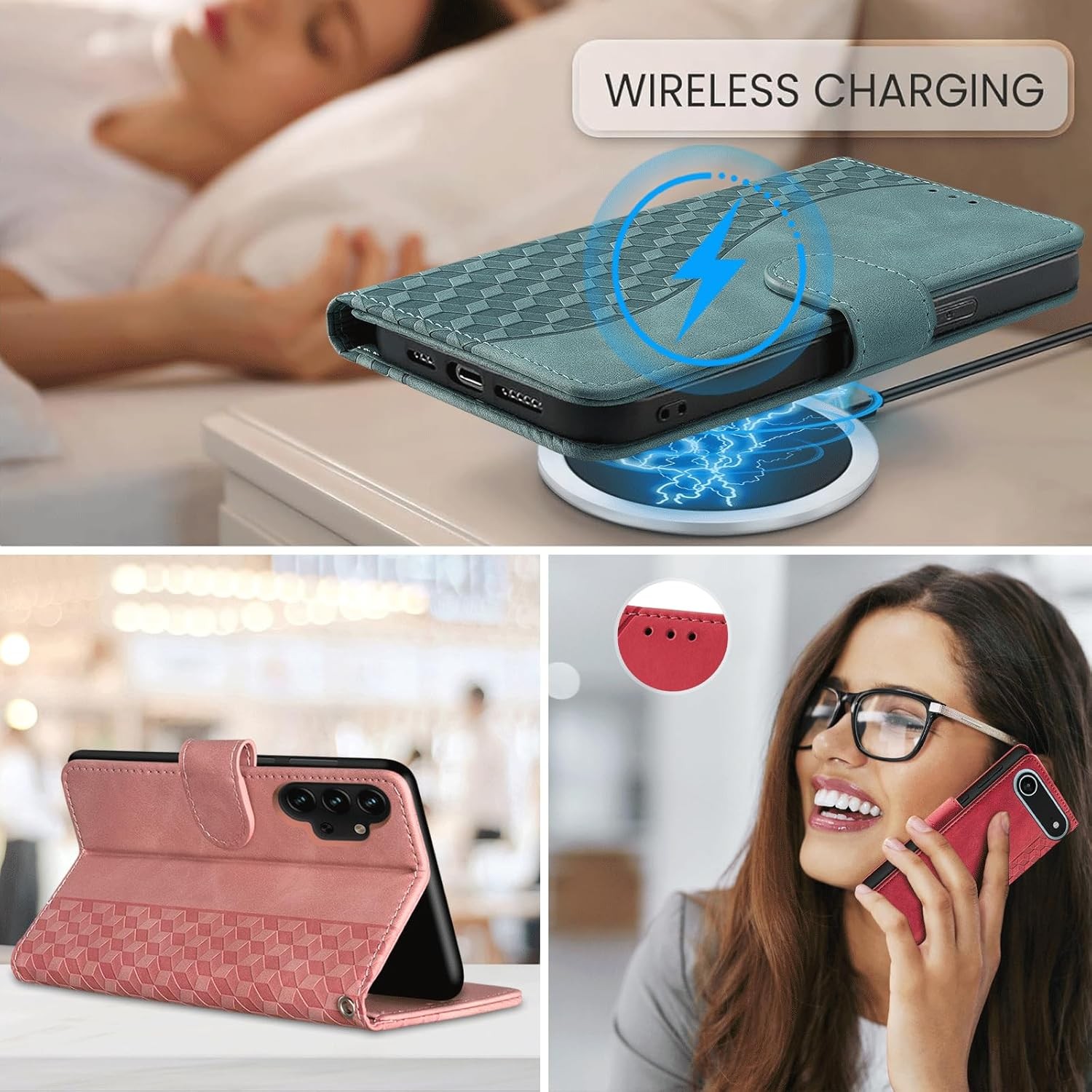 Samsung Galaxy S23 FE 5G Wallet Case with Card Holder, RFID Blocking, Shockproof