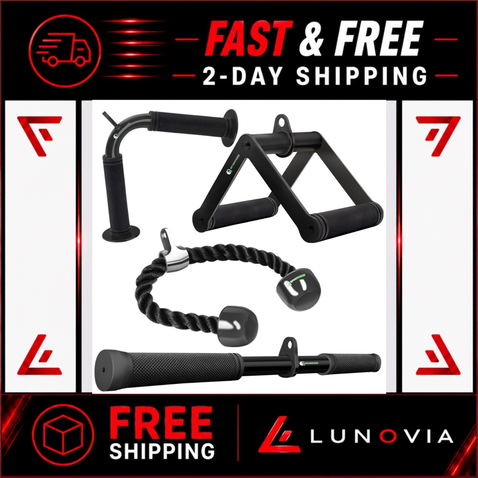 QPARVERS Cable Machine Attachment Set - LAT Pulldown Gym Accessories