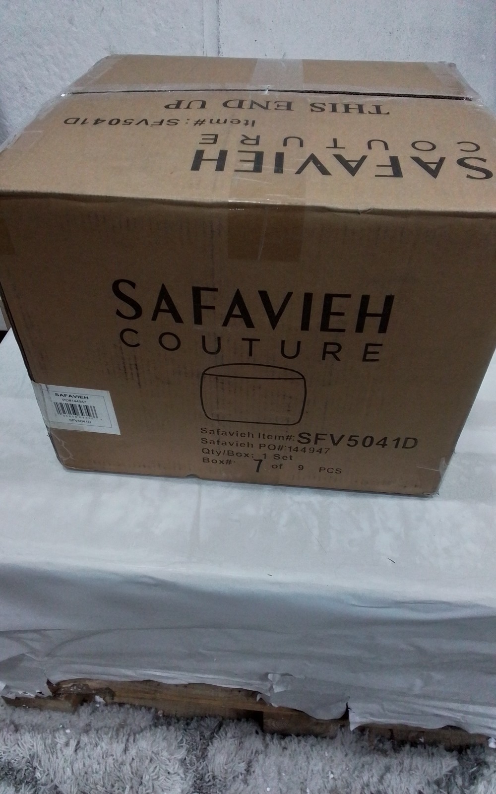 Safavieh SAMUELS BOUCLE POUF, Reduced Price 2172763900 SFV5041D