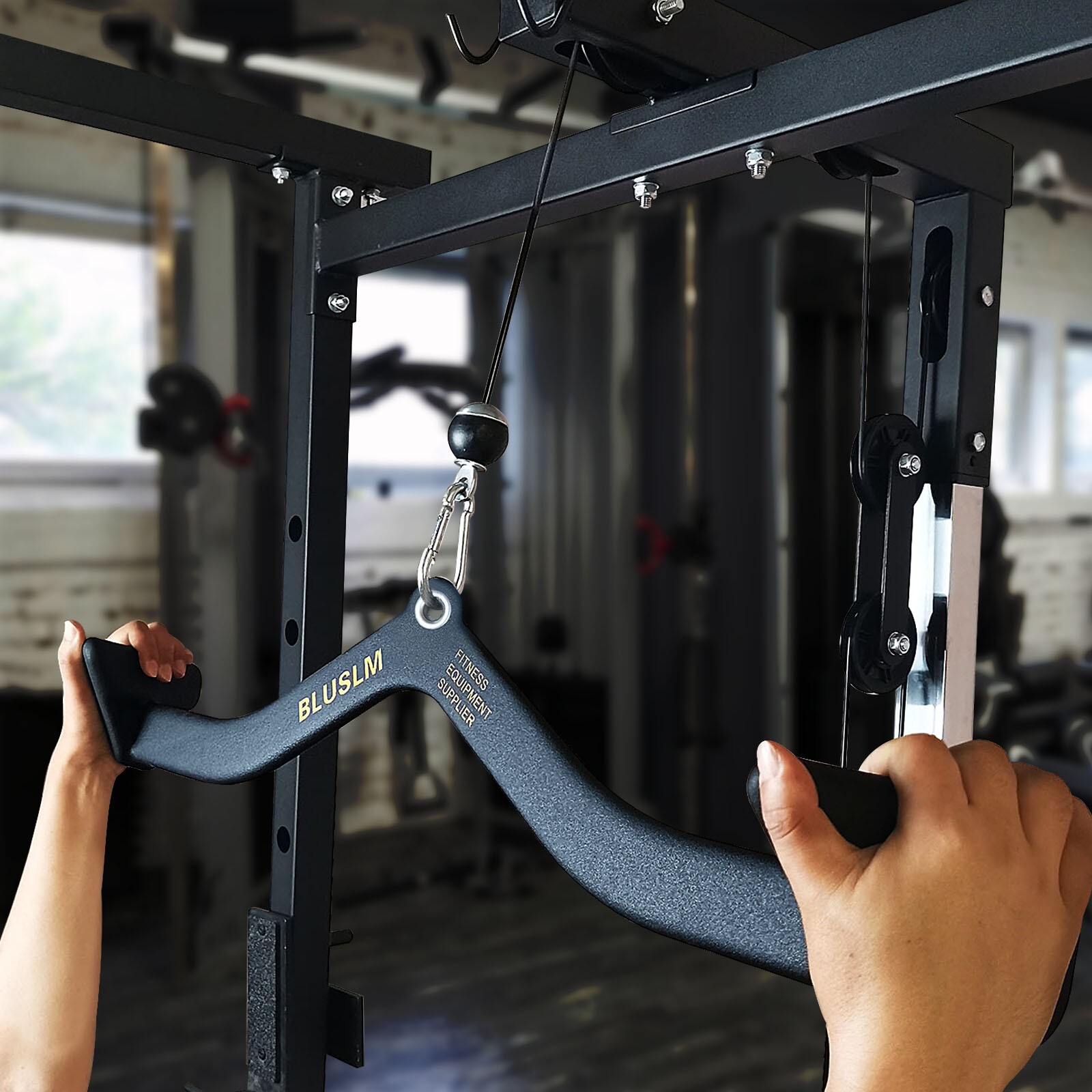 LAT Pull Down Bar for Cable Machine Pulldown T Bar V Bar Cable Attachments BL07