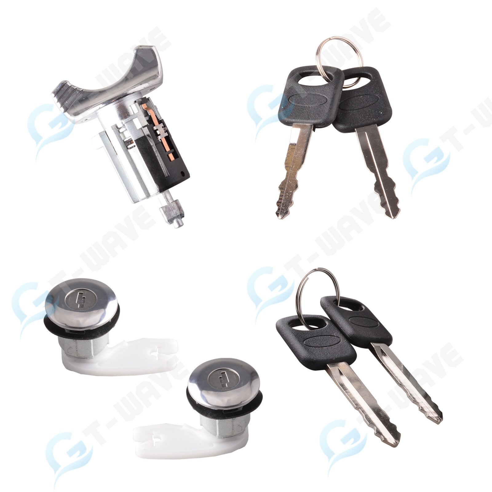 Ignition & Door Lock Cylinder set fit 92-96 BRONCO F-150 F-250 F-350 KEYED ALIKE