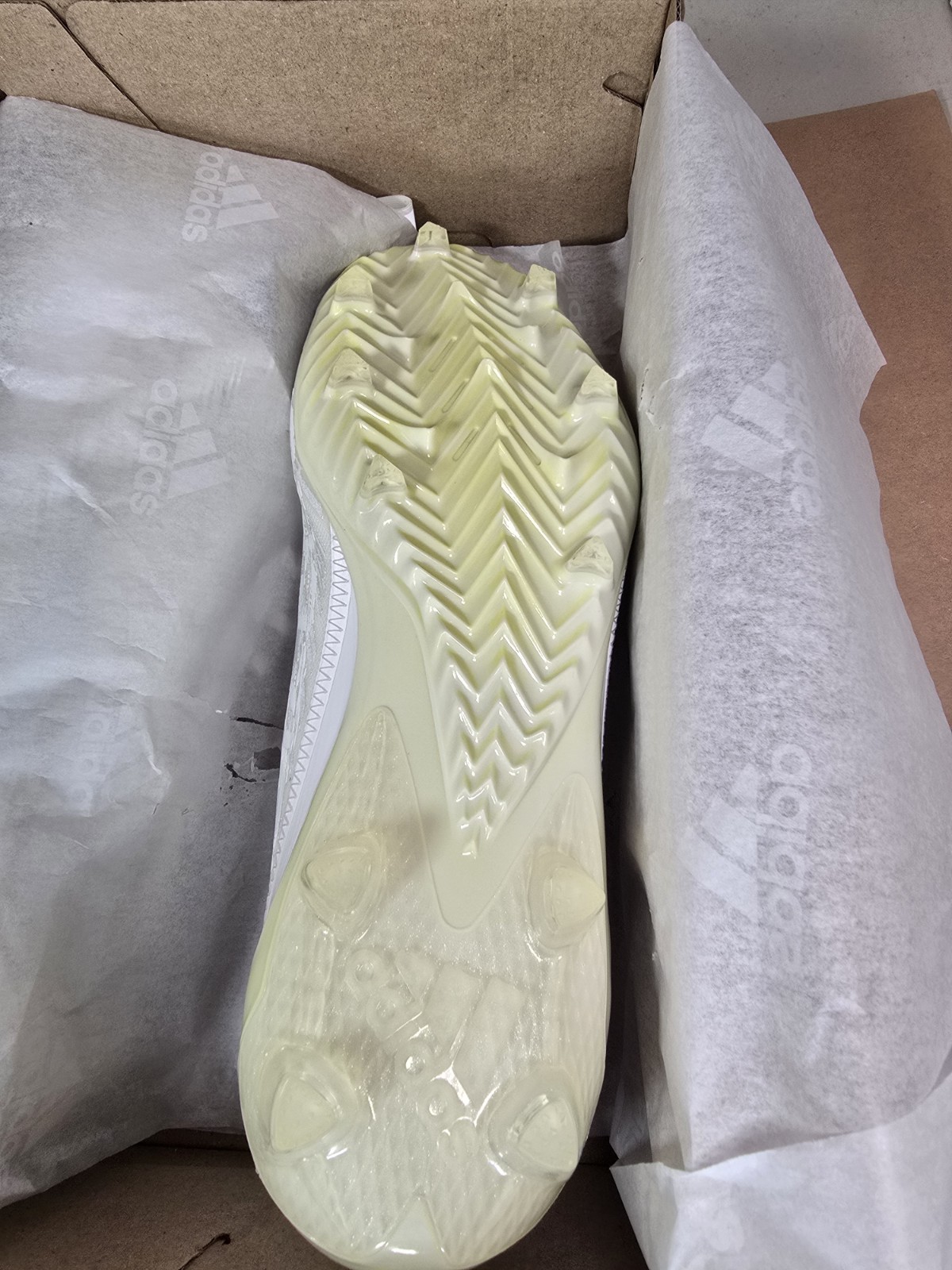 Size 11 ADIDAS Adizero Men's Football Cleats Triple White GX5413