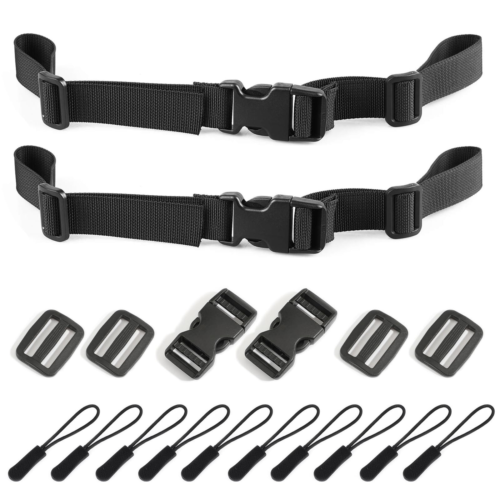 Backpack Chest Strap 2pcs Heavy Duty Adjustable Backpack Sternum Strap Chest ...