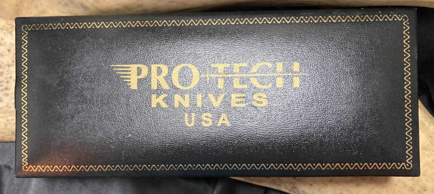 Pro-Tech Yellowhorse Barb Wire Damascus Semper Fi #2/5