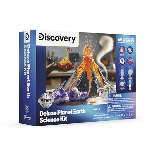 Discovery Planet Earth Science Kit – 65 Experiment STEM Lab for Kids| Includes