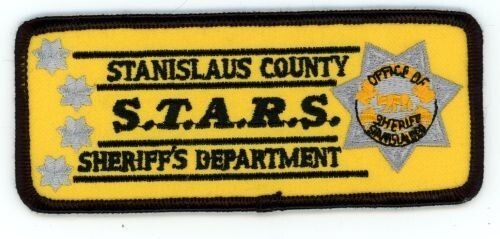 CALIFORNIA CA STANISLAUS COUNTY SHERIFF STARS NICE 4 3/4 BY 1 7/8 PATCH POLICE