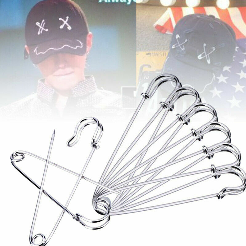 24 x Heavy Duty Stainless Steel Big Jumbo Safety Pin Blanket Crafting 70*12mm