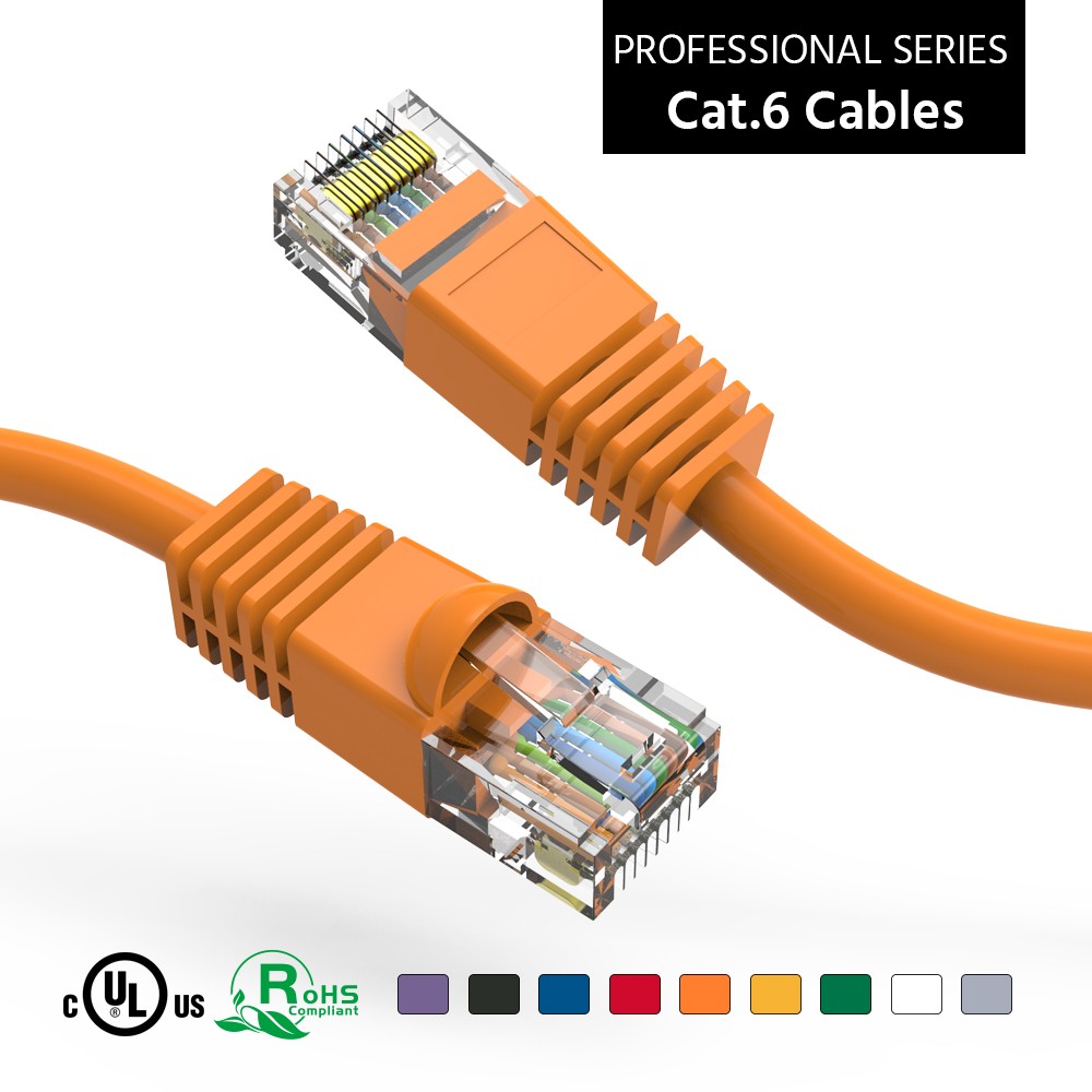150Ft CAT6 UTP Ethernet Network Booted Cable Orange