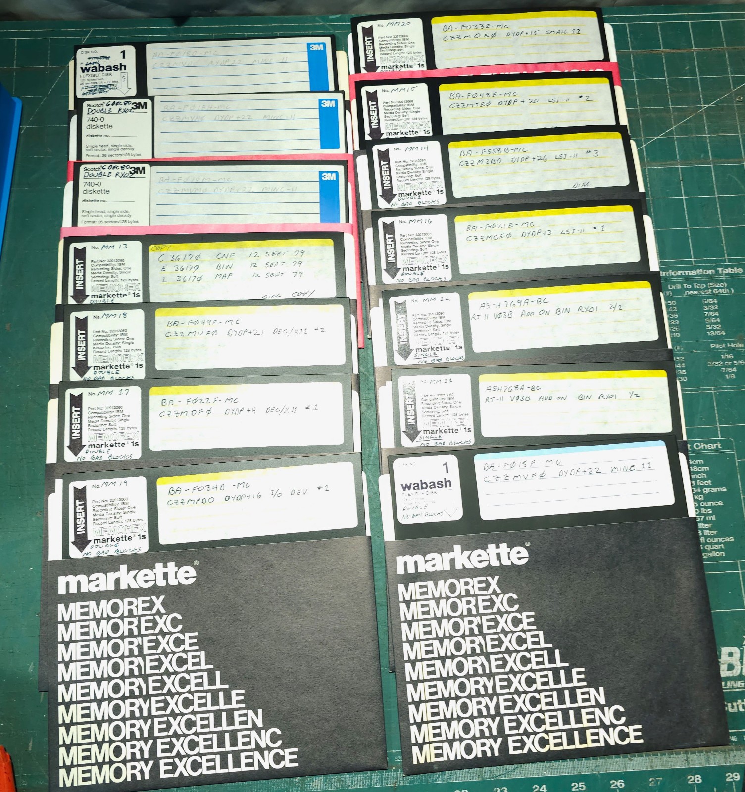 (2) Kas-Ette/10 Library Cases + (25) Used 8" Floppy Disks