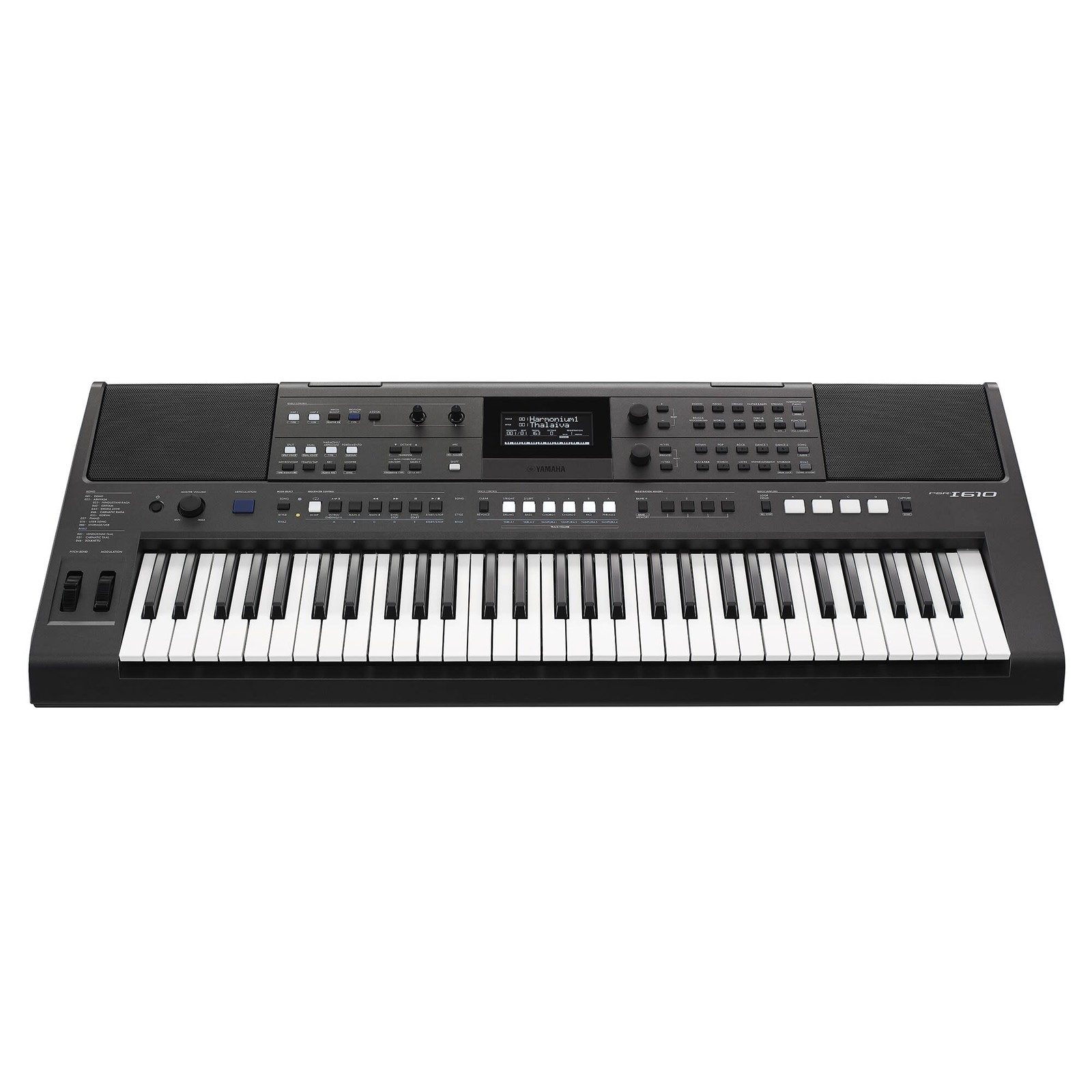 Yamaha PSR-I610 61-Key Indian Portable Keyboard, Black