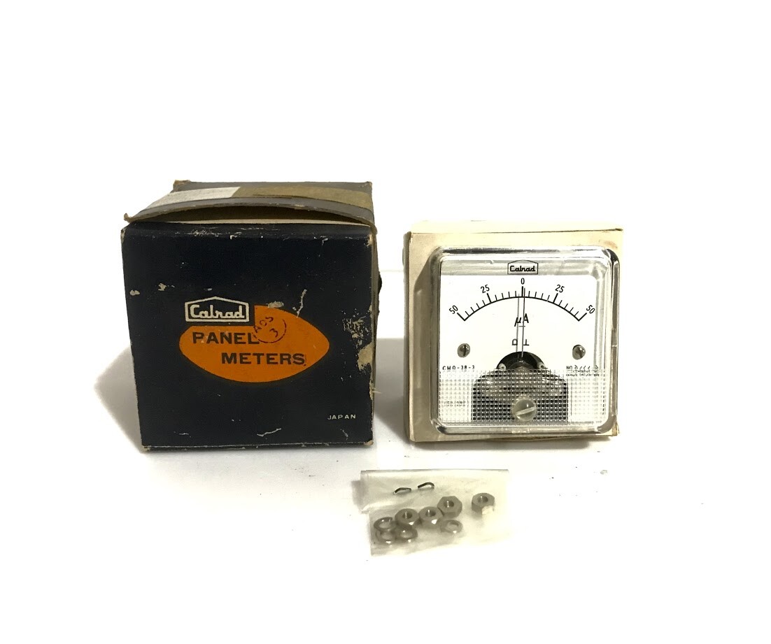Calrad 0-50 DC Micro Volts Panel Meter Cat.No. CMO-38-8 NOS
