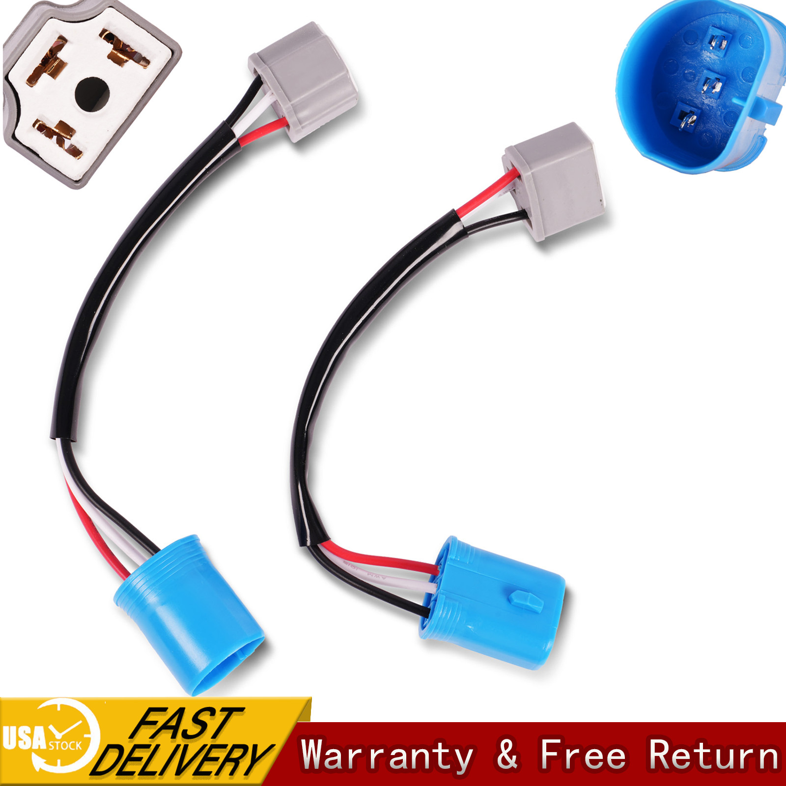 Conversion Wire 9004 HB1 TO 9003 HB2 H4 Two Harness Head Light Male Female Plug
