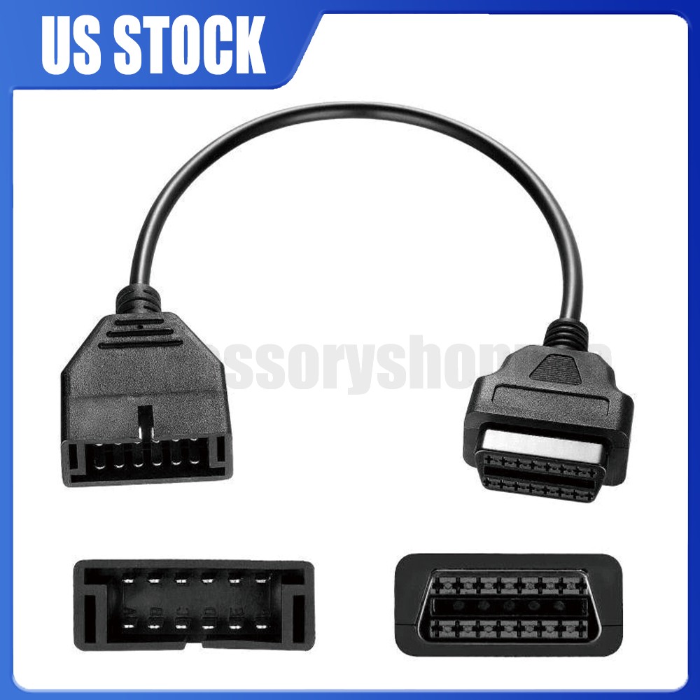 Fits GM Diagnostic Scanner 12 Pin OBD1 To 16 Pin OBD2 Convertor Adapter Cable