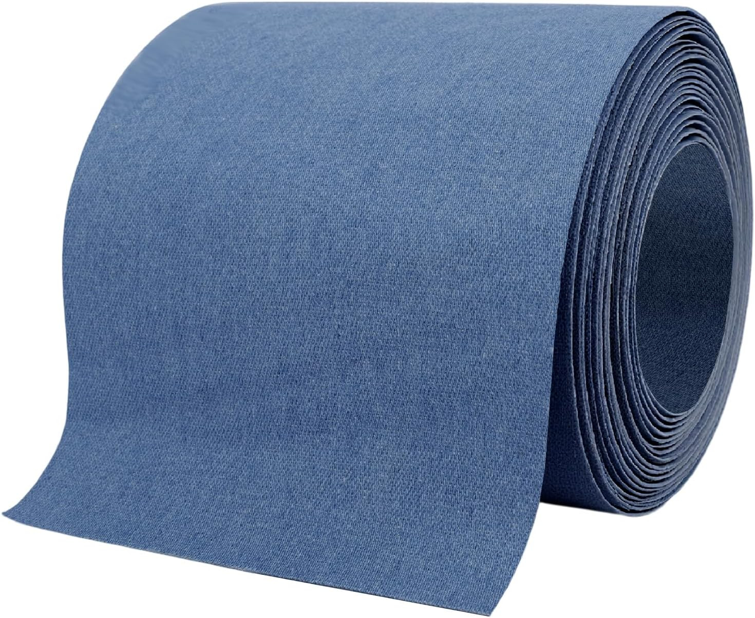 Iron On Denim Patches for Jeans Inside Repair Pant Holes Blue 4" x 60" Roll